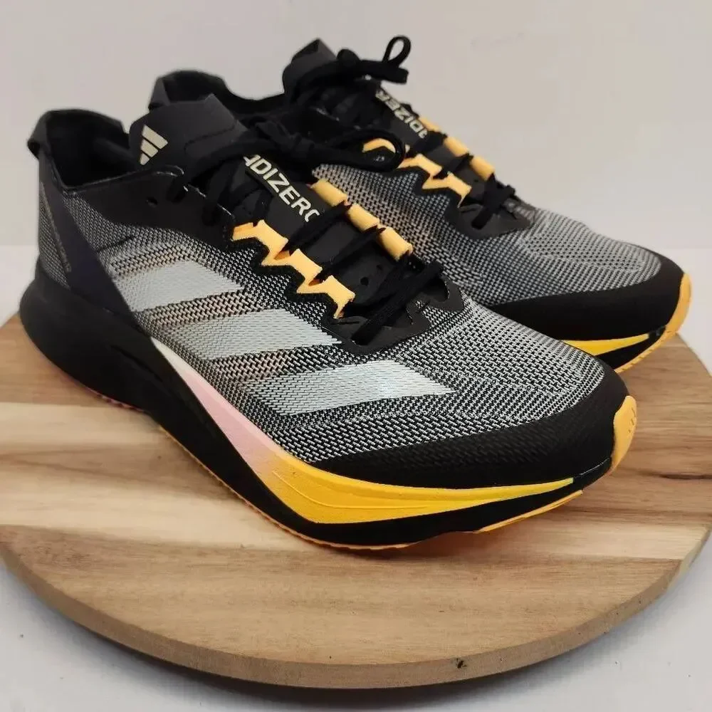 Adidas Adizero Boston 12 Mens Size 8.5 Black Silver